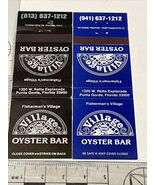Lot Of 2 Matchbook Cover  Village Oyster Bar  Punta Gorda, FL  gmg Unstruck - $20.50 CAD