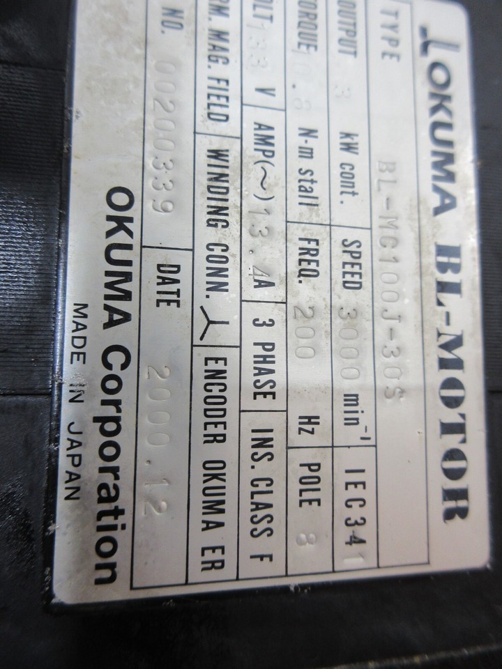 SPECIAL PRICE OKUMA SERVO MOTOR BL-MC100J-30S ER-J-7200D WARRANTY EACH 1 Item image 7