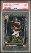 2021 Clearly Donruss Justin Fields #53 Holo Gold #5/5 - Bears - PSA 9 - £382.67 GBP