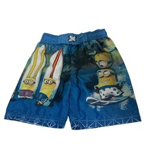 Despicable Me Size Xs Minion Swim Trunks Swimsuit Shorts Blue Boys - £6.70 GBP