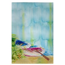 Betsy Drake Watercolor Rowboats Guest Towel - £27.33 GBP
