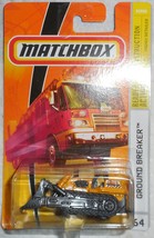  Matchbox 2009  "Ground Breaker" Mint Car On Card #64 Ready For Action - $3.50