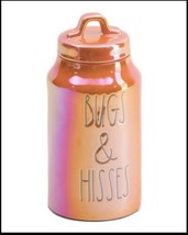 Rae Dunn &quot;Bugs &amp; Hisses&quot; Orange Luster Tall Canister 10” - £26.13 GBP