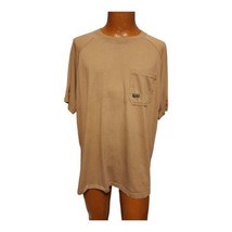 Ariat Rebar Shirt Mens XL Brown Cotton Short Sleeve Crew T Workwear - £11.95 GBP