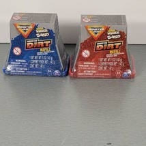 2 Packs Monster Jam Monster Dirt Red&amp;Blue Refill Kinetic Sand 5oz Spinma... - $11.54