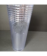 Starbucks Platinum Silver Grid Disco Holiday 2020 Cold Cup Tumbler Chris... - $39.58 CAD