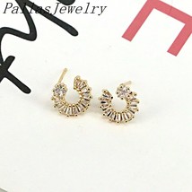 10Pairs Trendy Korean Butterfly Star heart Geometric CZ Stud Earrings Delicate S - £40.82 GBP