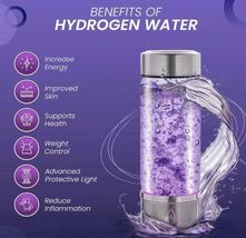 H3O Hydrogen Water Bottle - Hydrogen-Infused Water Machine &amp; Purple Light - $54.42