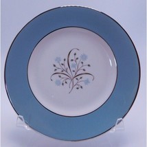 Vintage Blue Meadow Breeze Syracuse Bread Plate 6 1/4&quot;- Blue Rim &amp; Flowers - $11.60