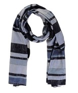 Iniziative Moda Italiana Gray Blue Stripes  Unisex Men Woman Cotton Blen... - £50.51 GBP