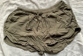 Womens Divided Olive Green Elastic Waist Drawstring Shorts Size 2 - £3.13 GBP