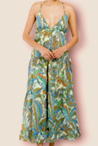 House of Harlow 1960 Sz S Tiered Dress Multi Floral Paisley w/Pockets Maxi NEW! - £41.92 GBP