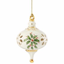 Lenox 2015 Holiday Pierced Ornament Snowflake Annual Holly Christmas RAR... - £89.52 GBP