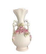 VTG Bisque Bud Vase Arnart Porcelain Pink White Rose Mid Century Japan 5301 - $230.86 MXN