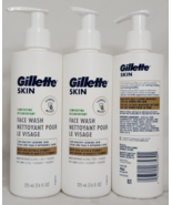 (3) Gillette Skin Comforting Face Wash Shea Butter &amp; Vitamin E W/ Pump 7... - £27.62 GBP