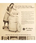1947 General Electric Washing Machine Laundry Advertisement Appliances D... - $19.99