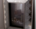 NICOLE MILLER HOME Mirrored Silver Lacy Design Picture Frame Holds 4&quot; x ... - $29.69