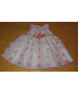 SWEET HEART ROSE INFANT SLEEVELESS WHITE SHEER FLORAL DRESS-18 MOS.-WORN... - $17.86 CAD
