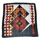 Vintage Sqaure Scarf Handkerchief Hankie Geometric Polyester Satin 27&quot;x2... - $395.06 MXN