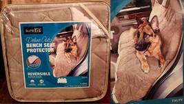 SureFit Suede/Sherpa Reversible Pet Dog Deluxe Auto Bench Protector Seat... - $34.97