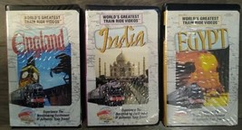 World&#39;s Greatest Train Rides - 3 VHS - India, Egypt, England - FAST FREE SHIP - £8.21 GBP