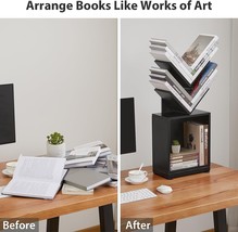 2 Shelf Bookcase Storage Display Modern Open Shelving Cube Wood Book Rack Small - £39.30 GBP