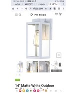 PIA-RICCO 14&quot; Matte White Outdoor Wall Lights 4 Porch A-12151WH 690ep - $35.64 CAD