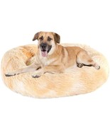 Calming Bed for Dogs Cats - Faux Fur Donut Cuddler Dog Beds - Large 39.2... - $69.29