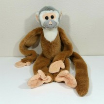 k&amp;M Hanging Squirrel Monkey 21 inch Plush Brown Sticky Hands Wild Republic - £15.27 GBP