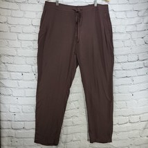 Liz Claiborne Crop Pants Womens Sz L Brown Crop Pull On Drawstring New w... - $19.79