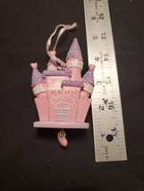 PRINCESS Castle CHRISTMAS TREE ORNAMENT Glitter Purple Pink - $6.56