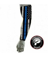 Police Officer Blue Line Flag Compression Uniform Performance NoSlip Arm... - €8,67 EUR