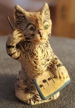 Miniature Antique Cat Kitten Figurine Figure Musical Conductor  - $930.46 MXN