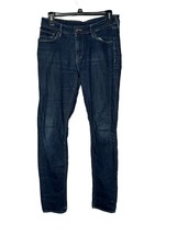 H&amp;M Womens Jeans Mid-Rise Skinny Stretch Outdoor Dark Wash Denim Blue 29X32 - $19.79