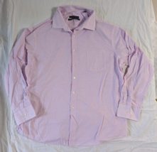 Geoffrey Beene Classic Fit Pink Men&#39;s Button Up Front Casual Wear Shirt Size 18 - £18.06 GBP