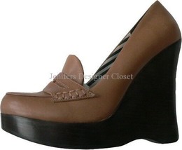 L.A.M.B. Gwen Stefani 6.5 M platform high penny loafer heels shoes pumps leather - £53.38 GBP
