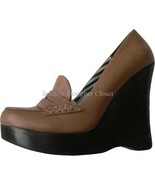 L.A.M.B. Gwen Stefani 6.5 M platform high penny loafer heels shoes pumps... - $81.39 CAD