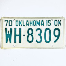 1970 United States Oklahoma Washington County Passenger License Plate WH-8309 - £14.74 GBP