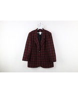 Vtg 90s Streetwear Womens 16 Wool Tweed 2 Button Blazer Suit Coat Jacket... - $81.17 CAD