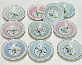 Set of 10 Old Paris Porcelain Butter Pats Nut Dishes 3&quot; - £52.95 GBP