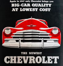 1947 Chevrolet Advertisement Vintage Automobilia Red Newest General Moto... - $29.99