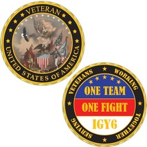 U.S Military Challenge Coin-United States of America Veteran - £9.96 GBP