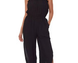 Bar III Tulip Pant Tube Jumpsuit Black Size Medium Strech Sleeveless Poc... - $23.36