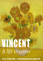 Van Gogh Affiche : Galerie Exhibition Estampe Avec Tournesol - £5.76 GBP+