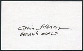 JIM BERRY SIGNED 3X5 INDEX CARD CARTOONIST BERRY&#39;S WORLD COMIC STRIP ART... - $17.63