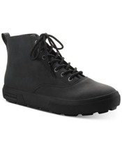 SUN+STONE Men&#39;s Gunner Faux-Leather Lace-Up Boots - Black 9.5M (Right Side Only) - £14.87 GBP