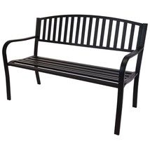 ProGarden Garden Bench Metal 127x50x85 cm Black - $116.45