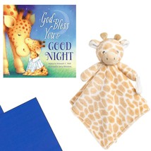 God Bless You and Good Night Gift Set Board Book Giraffe Lovey Blanket Book Bag - £27.35 GBP