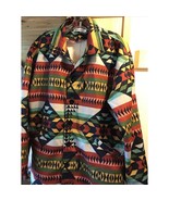 OC Order Plus Unisex L Tribal Print Felt Long Sleeve Button Up Heavyweig... - $39.60