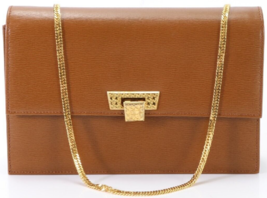 Christian Dior gold chain leather 2-way shoulder bag, crossbody clutch w... - $747.64